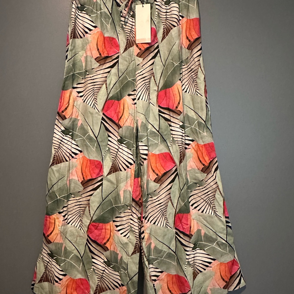 CALIA by Carrie Underwood Orange Green Cover Up Pant